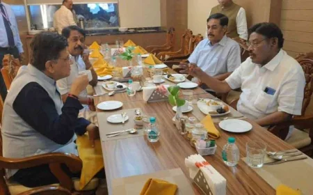 ஐ.ஜே.கே. நிறுவனர் பாரிவேந்தர் உடன் பியூஷ் கோயல் சந்திப்பு!
