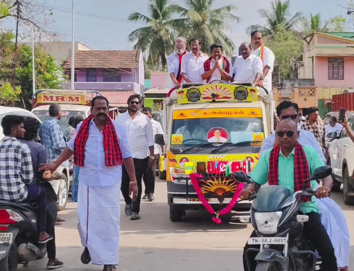 கும்பகோணத்தில் திமுக அமோக வெற்றி பெறும் கும்பகோணத்தின் செல்லப்பிள்ளை சாக்கோட்டை க.அன்பழகன் பிரச்சாரம்