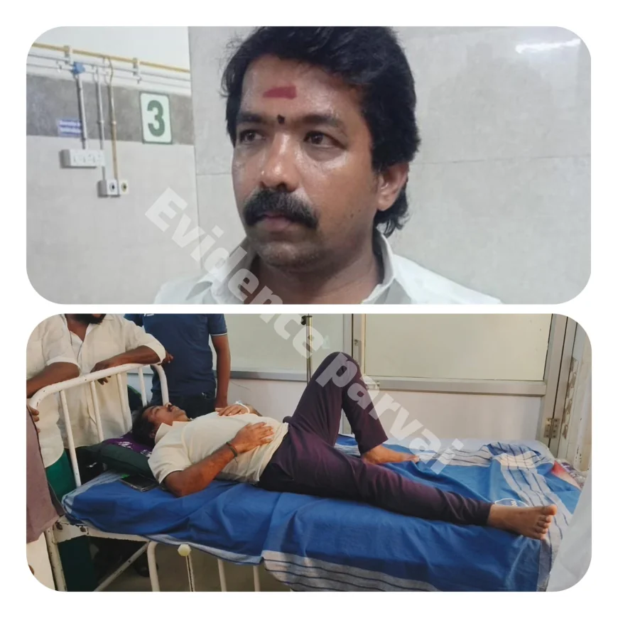 கும்பகோணத்தில் ஆளுங்கட்சி பிரமுகர் மீது தாக்குதல்  பரஸ்பர சகாய நிதி நிறுவனத்தில் பொறுப்பு கேட்டதற்காக அடித்து கொலை மிரட்டல் – 3 பேர் மீது வழக்கு