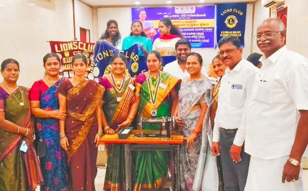கும்பகோணத்தில் காந்தி ஜெயந்தியையொட்டி வட்டார லயன்ஸ் சங்கங்கள் ஒருங்கிணைந்து பல்வேறு பயனாளிகளுக்கு சேவை திட்டங்களை வழங்கினர்