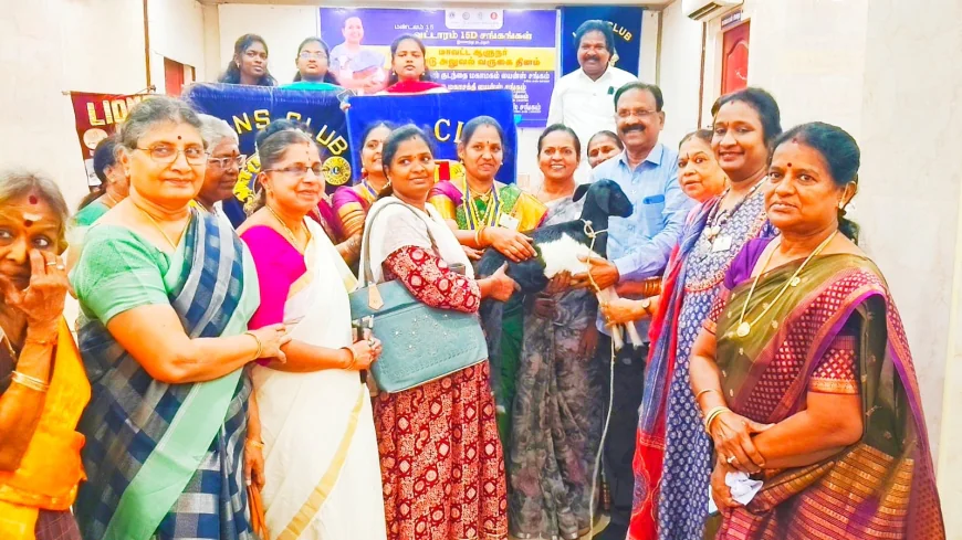 கும்பகோணத்தில் காந்தி ஜெயந்தியையொட்டி வட்டார லயன்ஸ் சங்கங்கள் ஒருங்கிணைந்து பல்வேறு பயனாளிகளுக்கு சேவை திட்டங்களை வழங்கினர்